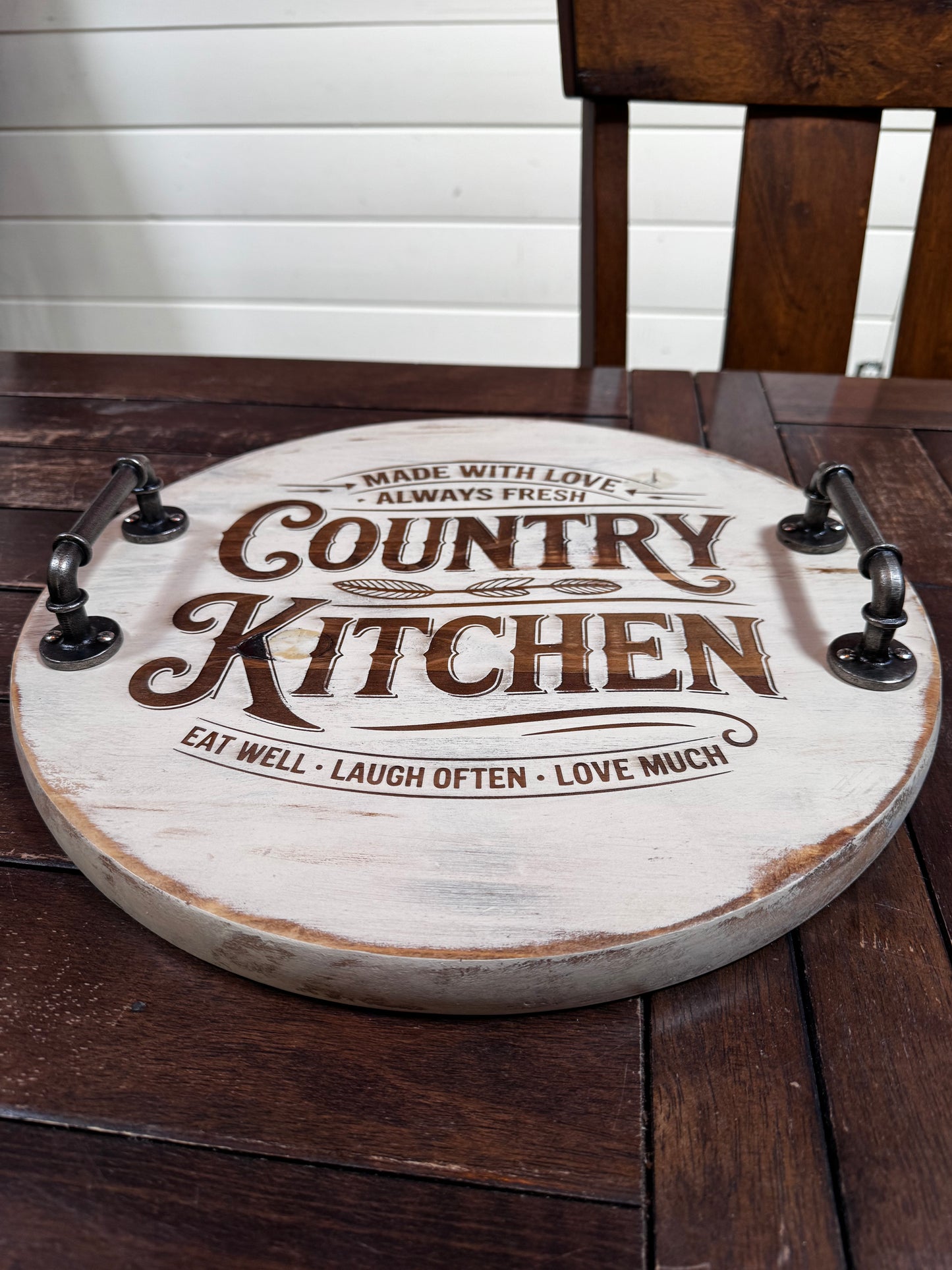Round Country Kitchen Tray