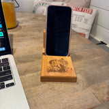 Birch cell phone holder