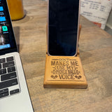 Birch cell phone holder