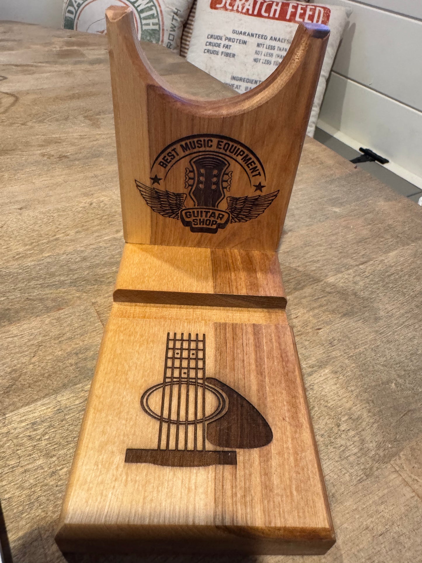 Birch cell phone stand
