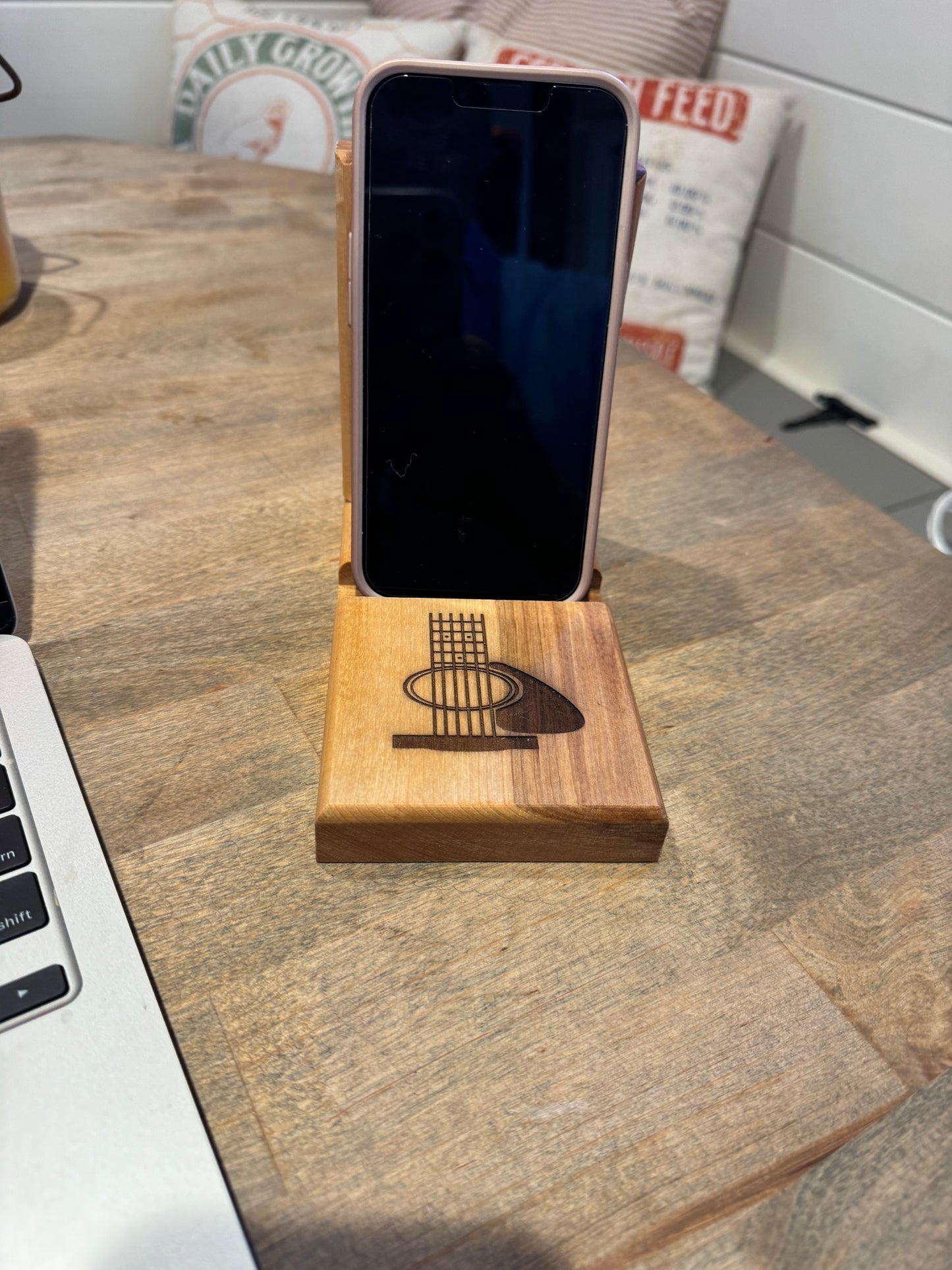 Birch cell phone stand