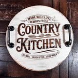 Round Country Kitchen Tray