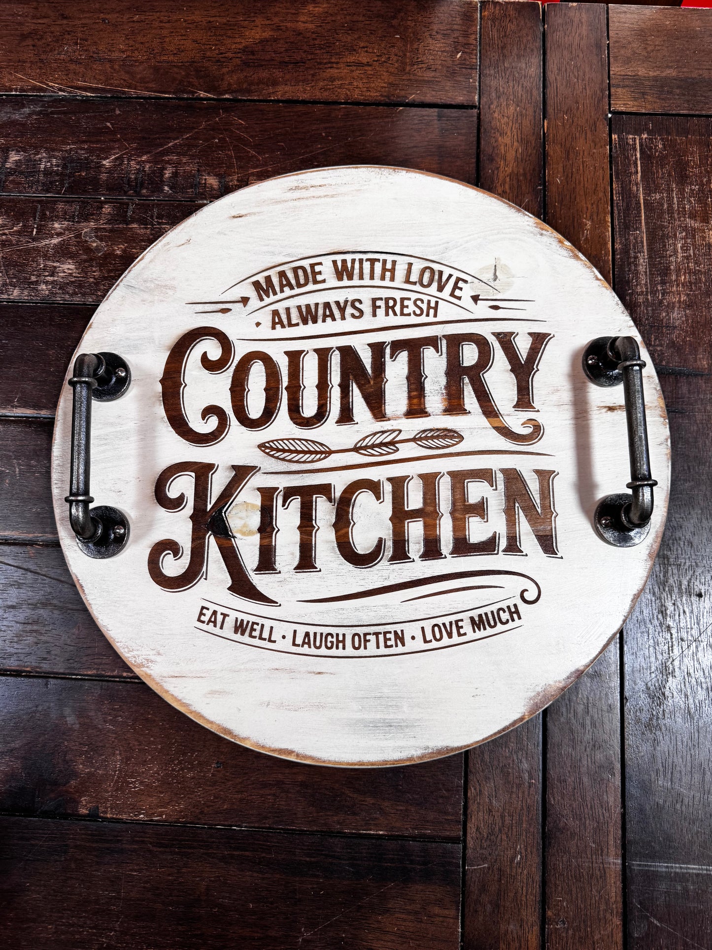 Round Country Kitchen Tray