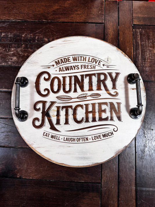 Round Country Kitchen Tray