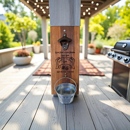 Hanging bottle opener