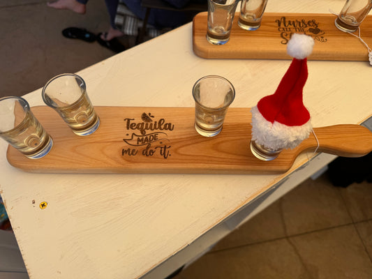 Handmade Tequila flight Deck